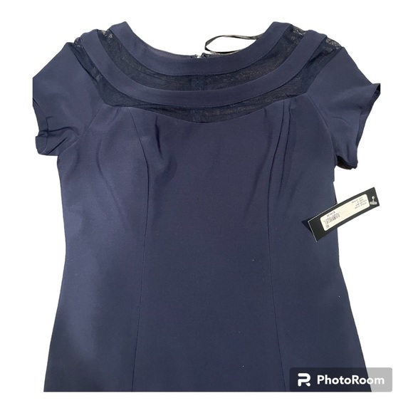 NEW Xscape Dress Navy Blue - Picture 4 of 5